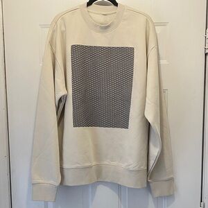 Men's Cream Sweater with Patterned Design*